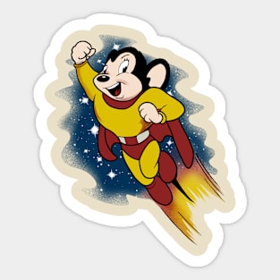 Classic mighty mouse Sticker